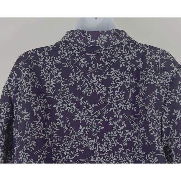 Vintage 90’s Women’s Cropped Blouse Size XL Floral Button Cassino Boxy Y2K - Picture 5 of 8